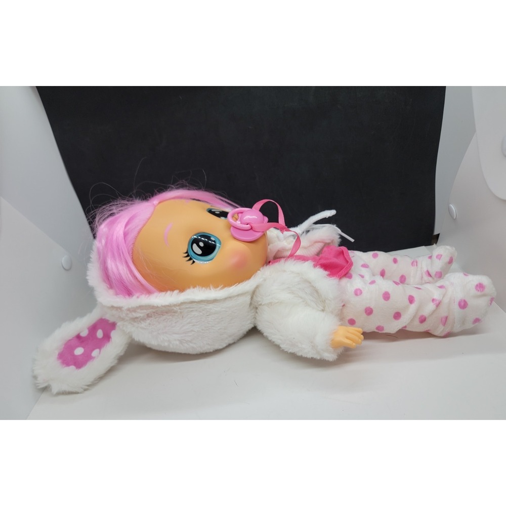 Cry Babies Dressy Coney Interactive Baby Doll Pink Hair Bunny Themed Hoodie - Picture 3 of 9